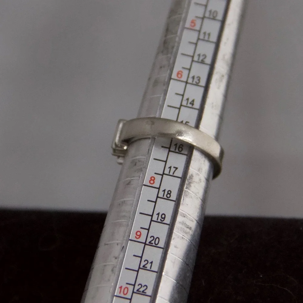 Sterling Silver 925 Baguette Round Cubic Zirconia Channel Set Band Ring Size 7.5